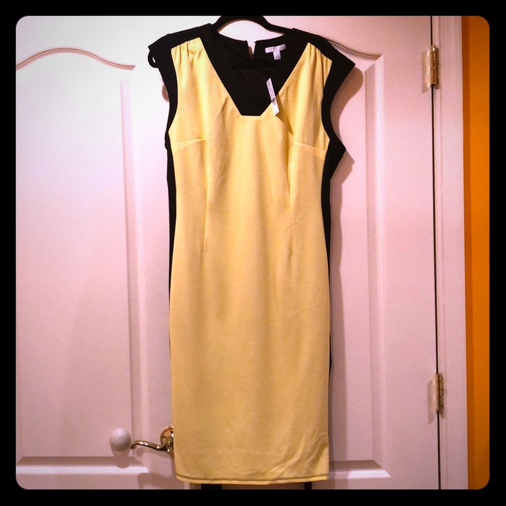 Yellow and black dress